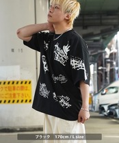 ＼SALE／◆総柄 タギング Tシャツ◆wi-449592