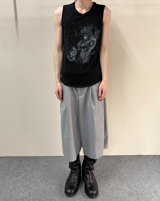 【ALEXANDER McQUEEN】dandelion skull tank top