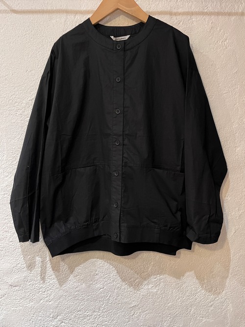 再入荷　nachukara/コットン裾リブシャツ　　ブラック