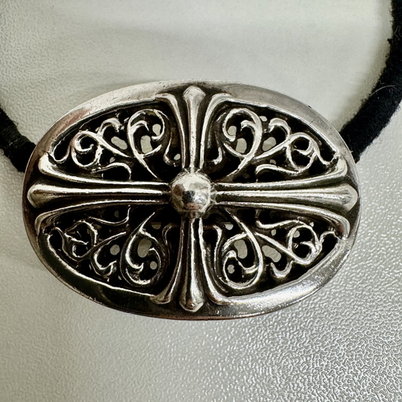 CHROME HEARTS/クロムハーツ タイニー オーバルクロス コンチョ  