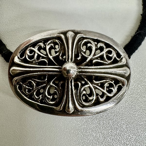 CHROME HEARTS/クロムハーツ タイニー オーバルクロス コンチョ 