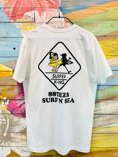 【88tees】Tシャツ（ホワイト:SURF N SEA）