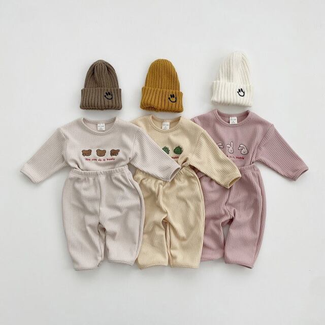 【KID】カートゥーンワッフルセットアップ