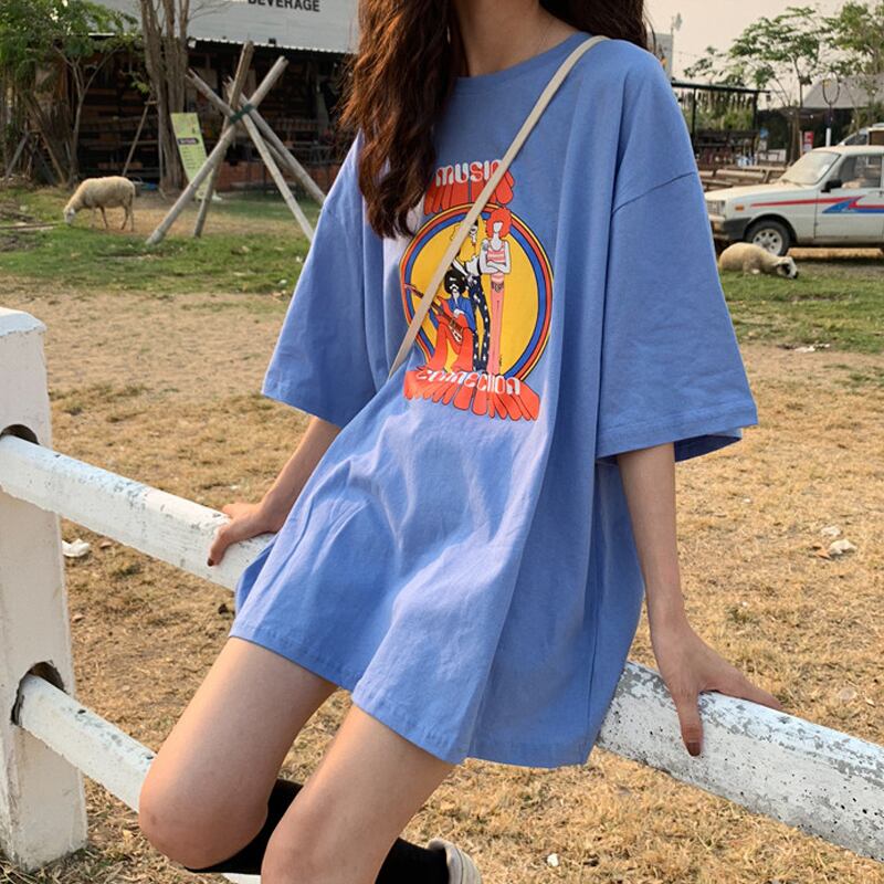 ブルーTシャツ サマールーズトップス 夏物 試着室63400133346