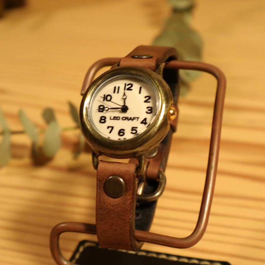 leocraft 【本日終了】 レオクラフト LEO CRAFT 腕時計 手作り レザー 4490