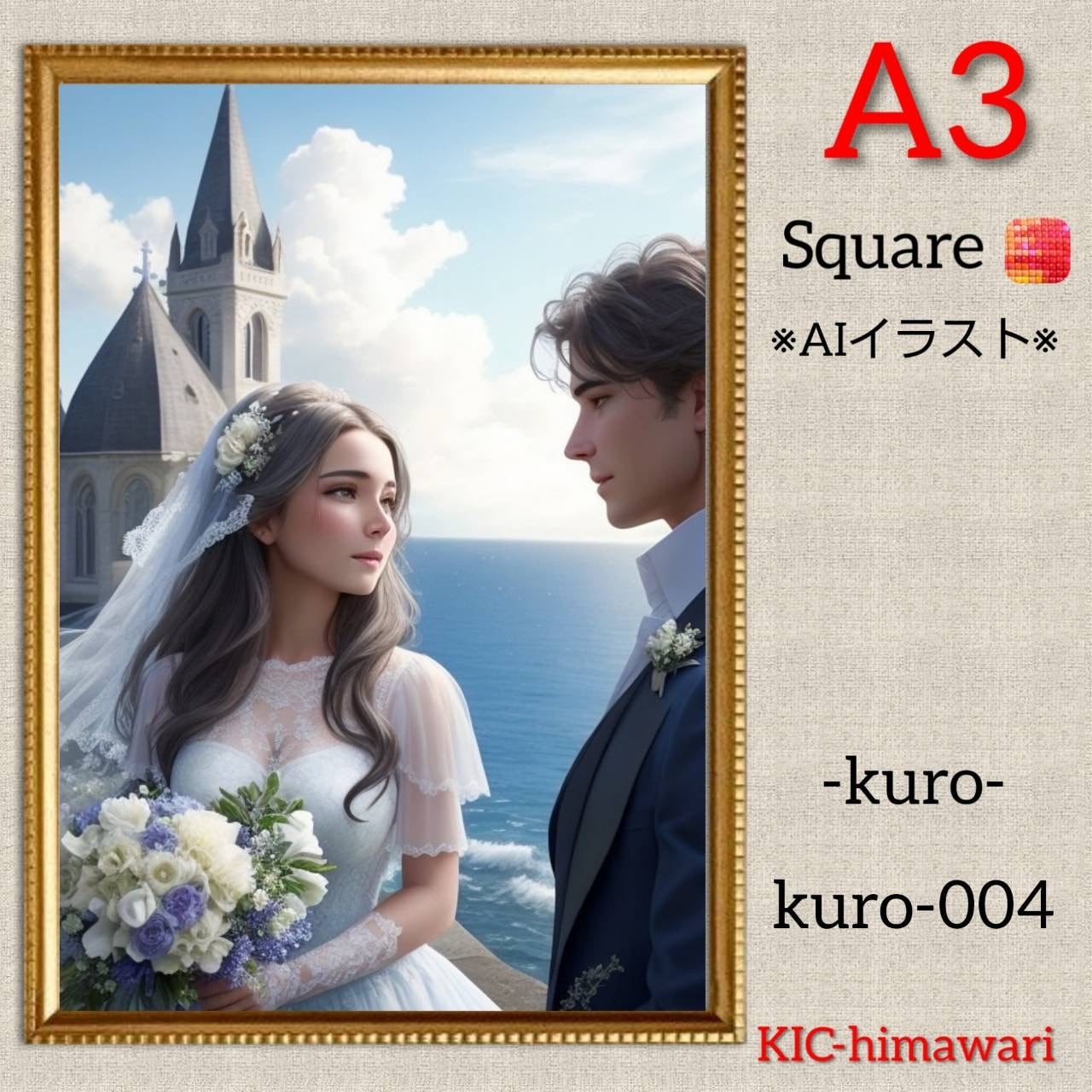 A3サイズ 四角ビーズ【kuro-004】ダイヤモンドアート