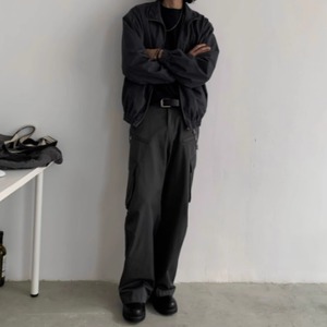 ジップワークシンプルブルゾン　0891