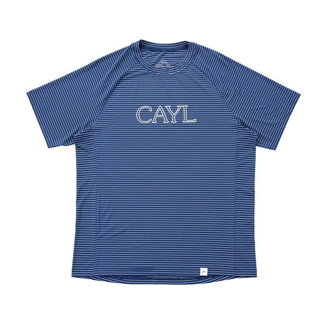 [CAYL] Stripe Font Short Sleeve / Blue 正規品 韓国ブランド 韓国通販 韓国代行 韓国ファッション ケイル 取扱店 日本 店舗