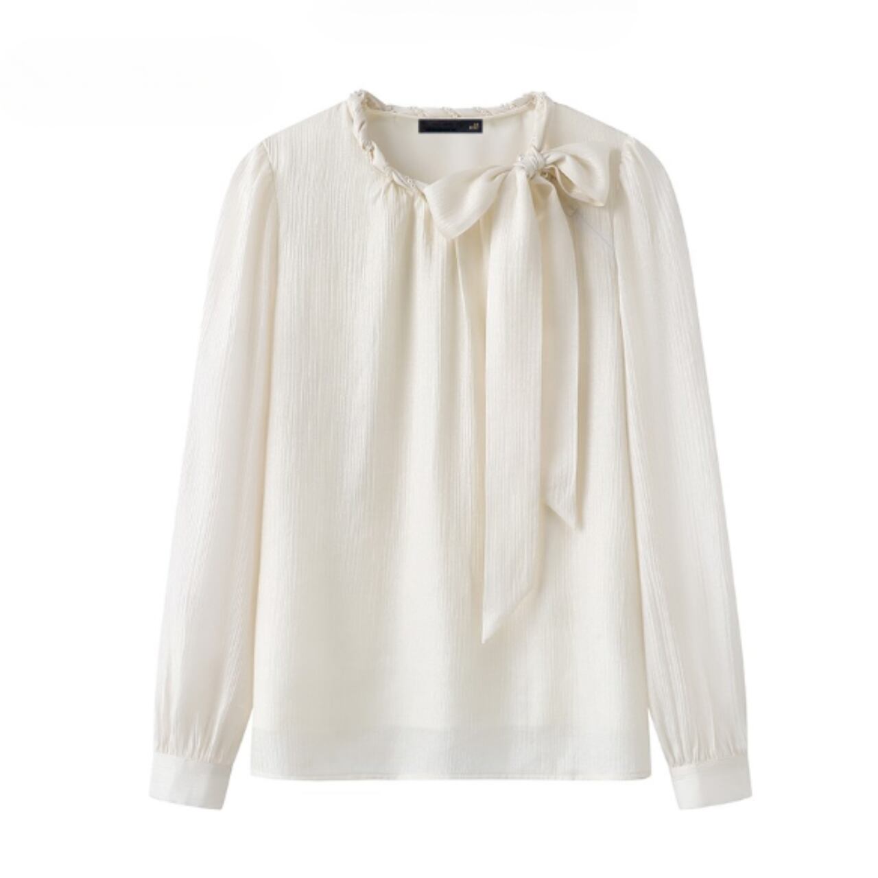 Ribbon Twist Pearl Blouse F0228