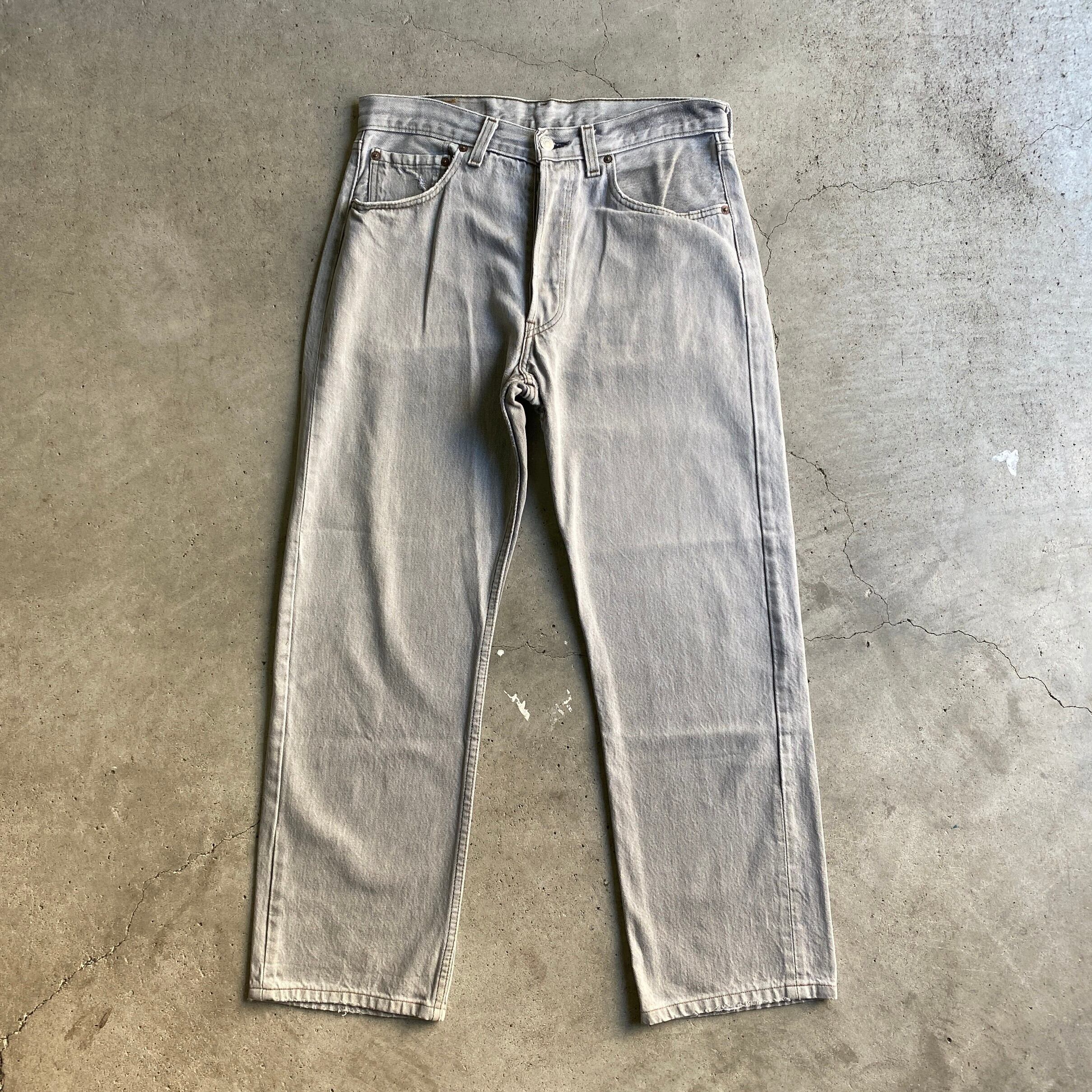 90年代 USA製 Levi's リーバイス 501 ストレート カラーデニムパンツ メンズW32 古着 90s ビンテージ ヴィンテージ グレー  92年製 先染め【デニムパンツ】【AN20】【PS2307P】 | cave 古着屋【公式】古着通販サイト