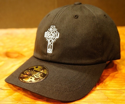 RAKUGAKI 2018 RAKUGAKI CROSS Logo Dad Cap Black x White