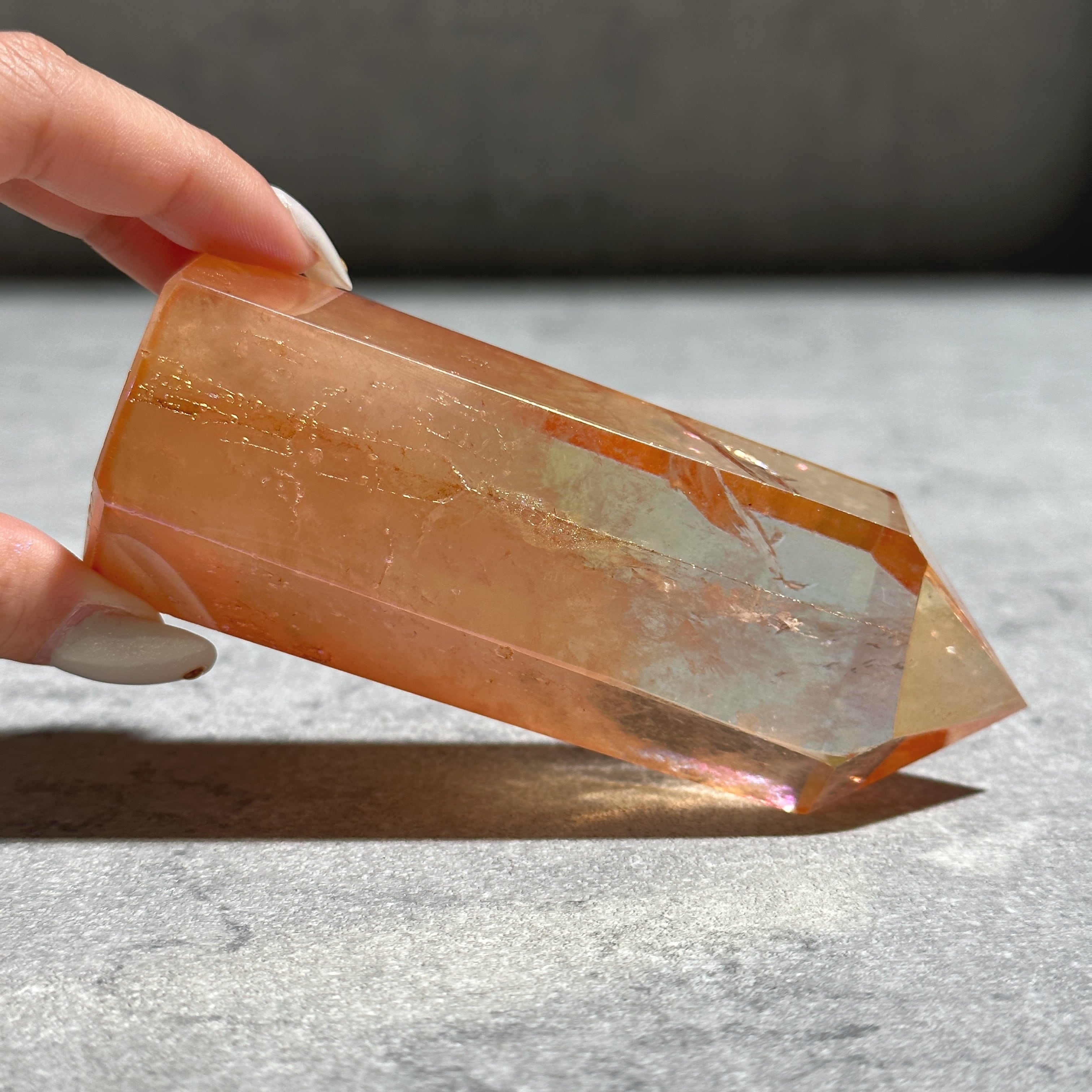 オレンジオーラクォーツ タワー05◇ Orange Aura Quartz