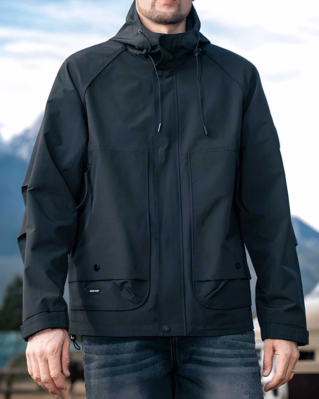 ジップアップ アウトドアジャケット 5色 E0251