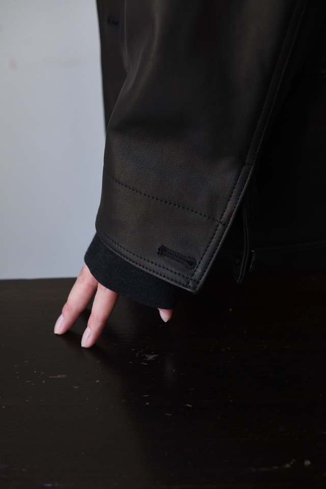 BISOWN / LUMB LEATHER HUNTING JACKET (BLACK)