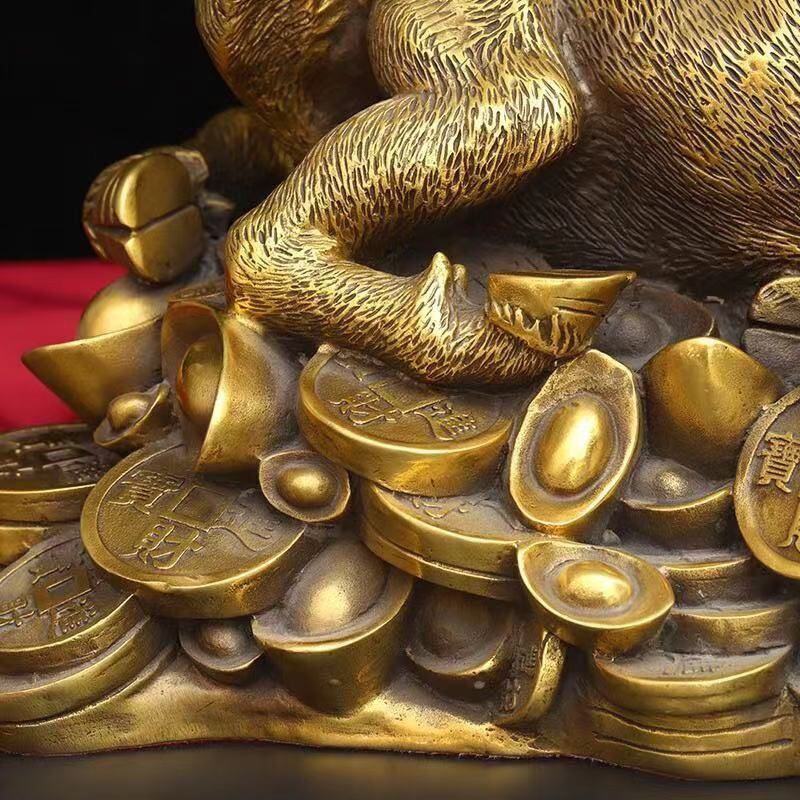 雄牛 置物 オブジェ 風水 金運 金色 インテリア 開運グッズ 縁起物
