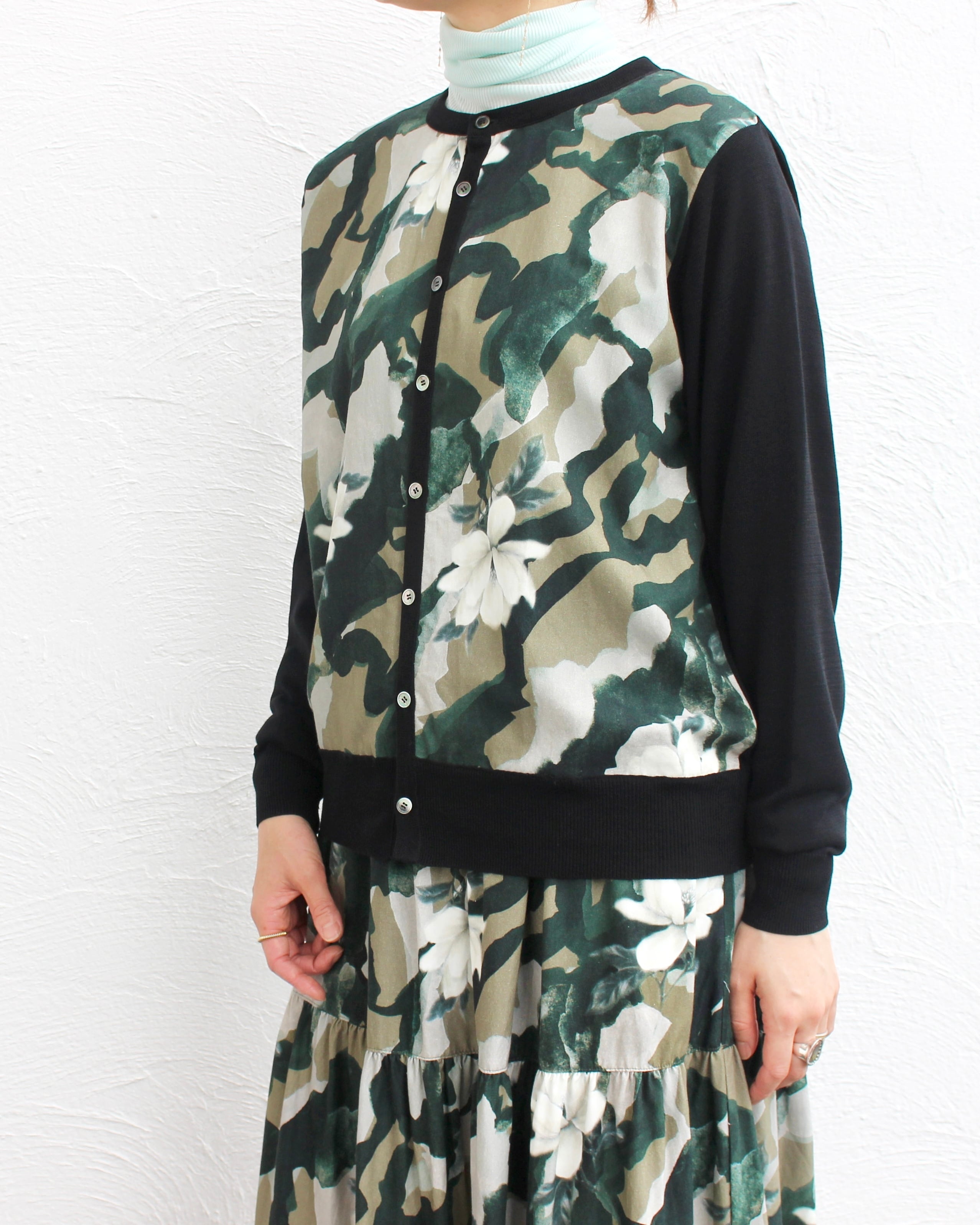 KEIHayamaPLUS/camouflage print cardigan