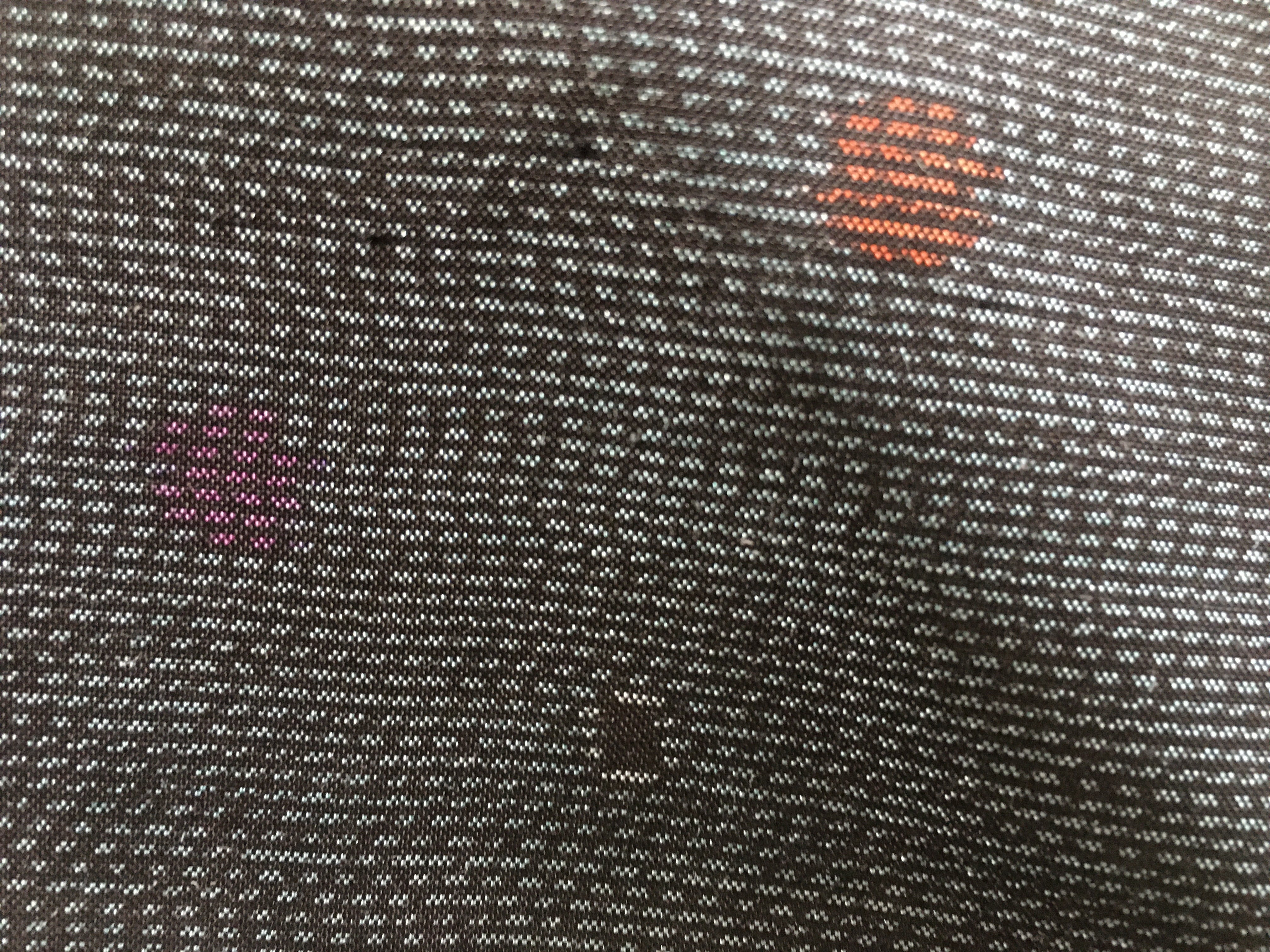 大島紬袷（黒紺地水玉ちらし）