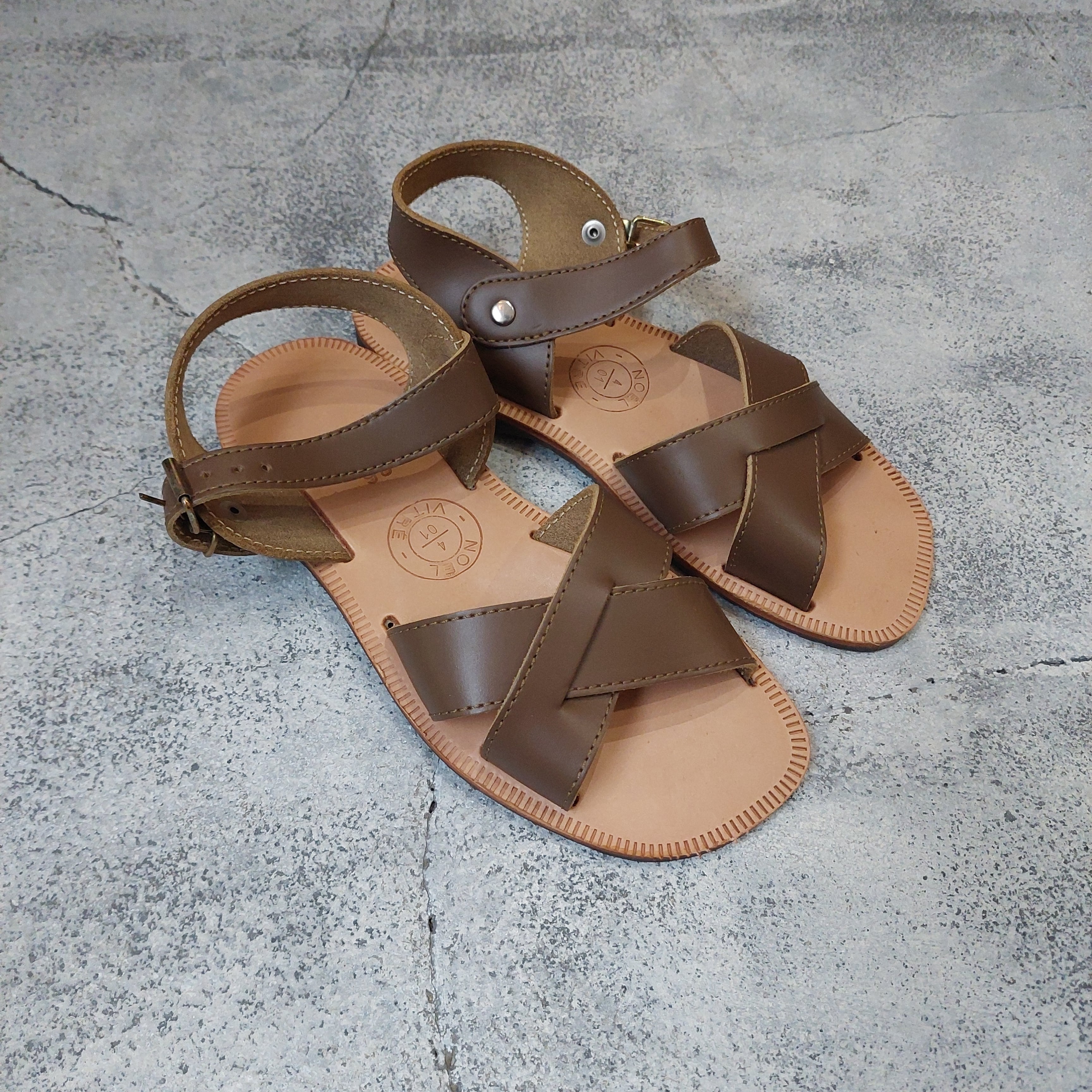 Dead stock】French army leather sandal 36 [Y-15]デッドストック