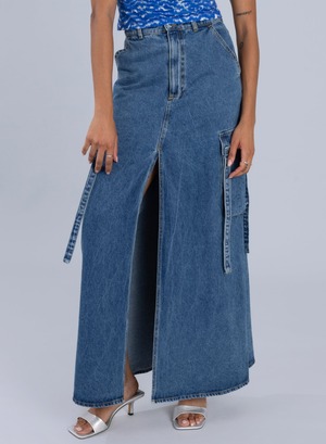 【24SS】ESTHE エステ / DENIM CARGO MAXI SKIRT / デニムスカート