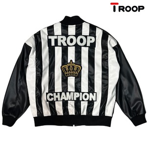 TROOP「"Champion" Leather Jacket Black×White」