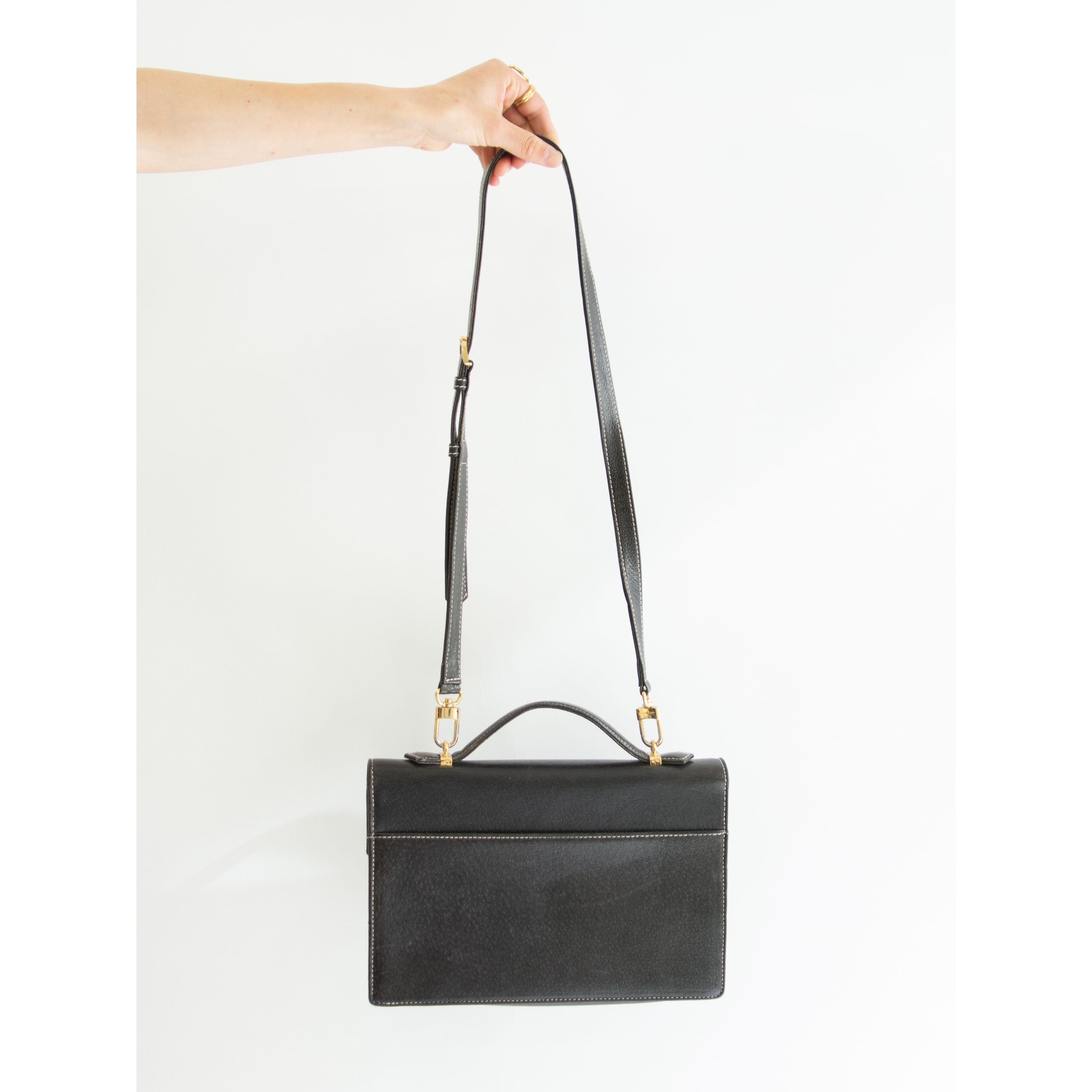 【courreges paris】2way leather crossbody bag（クレージュ レザークロスボディバッグ ショルダーハンドバッグ）