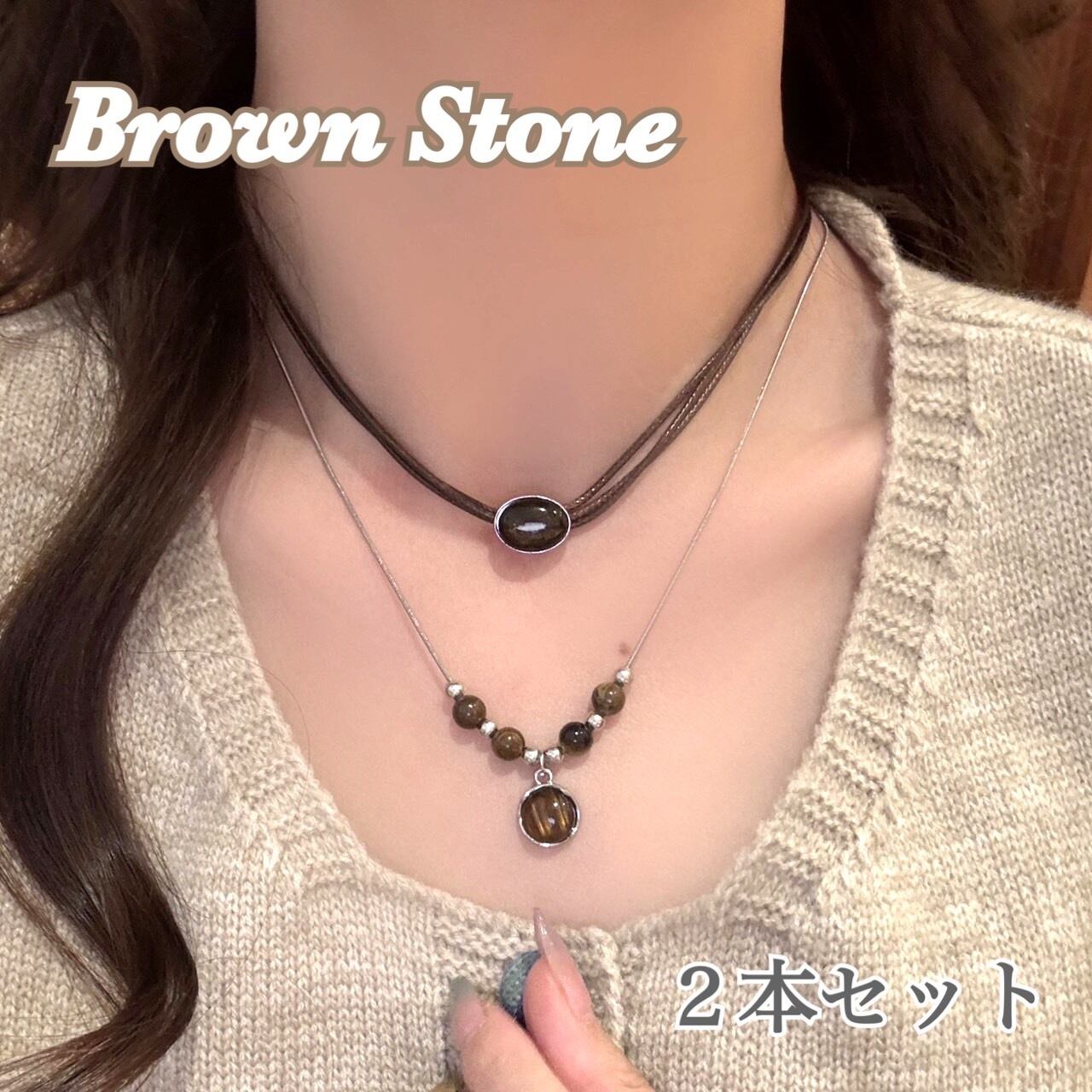 Yahoo!オークション ※【K18・K14】水晶/パール/天然石 ネックレス3点 