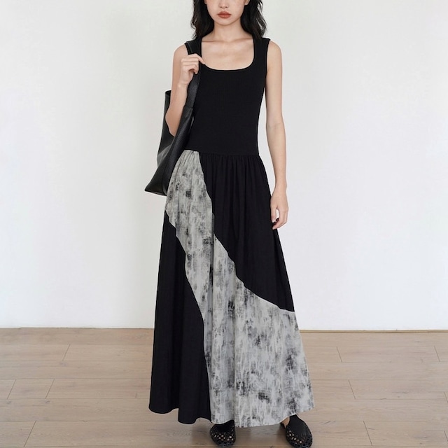 Monotone sleeveless dress 1368