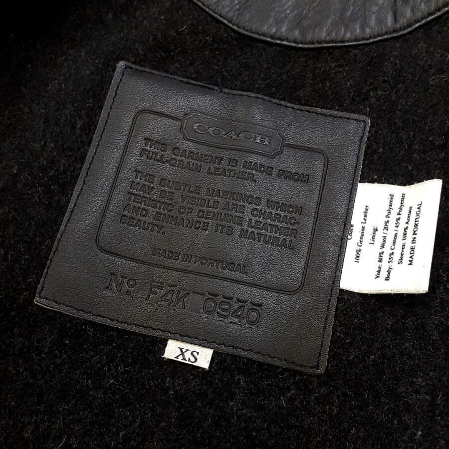 オールドコーチ COACH レザーパーカー コート XS 20-22083350  
