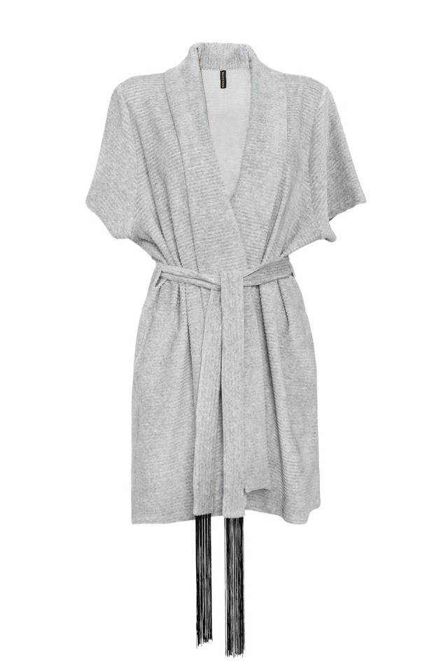 Diana Striped Wrap - Grey