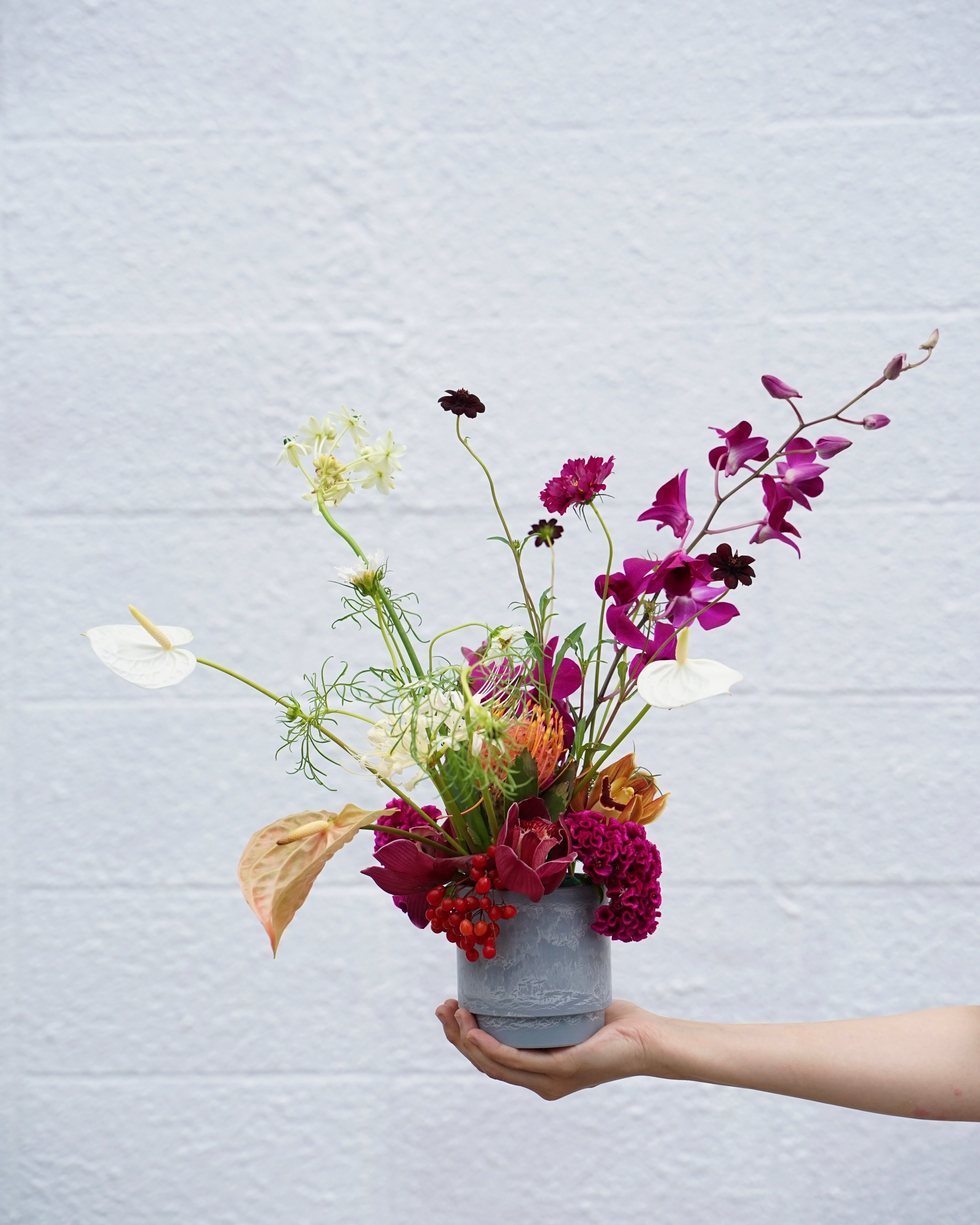 clear bag arrange L/クリアバック フラワー アレンジ | tomoni flower