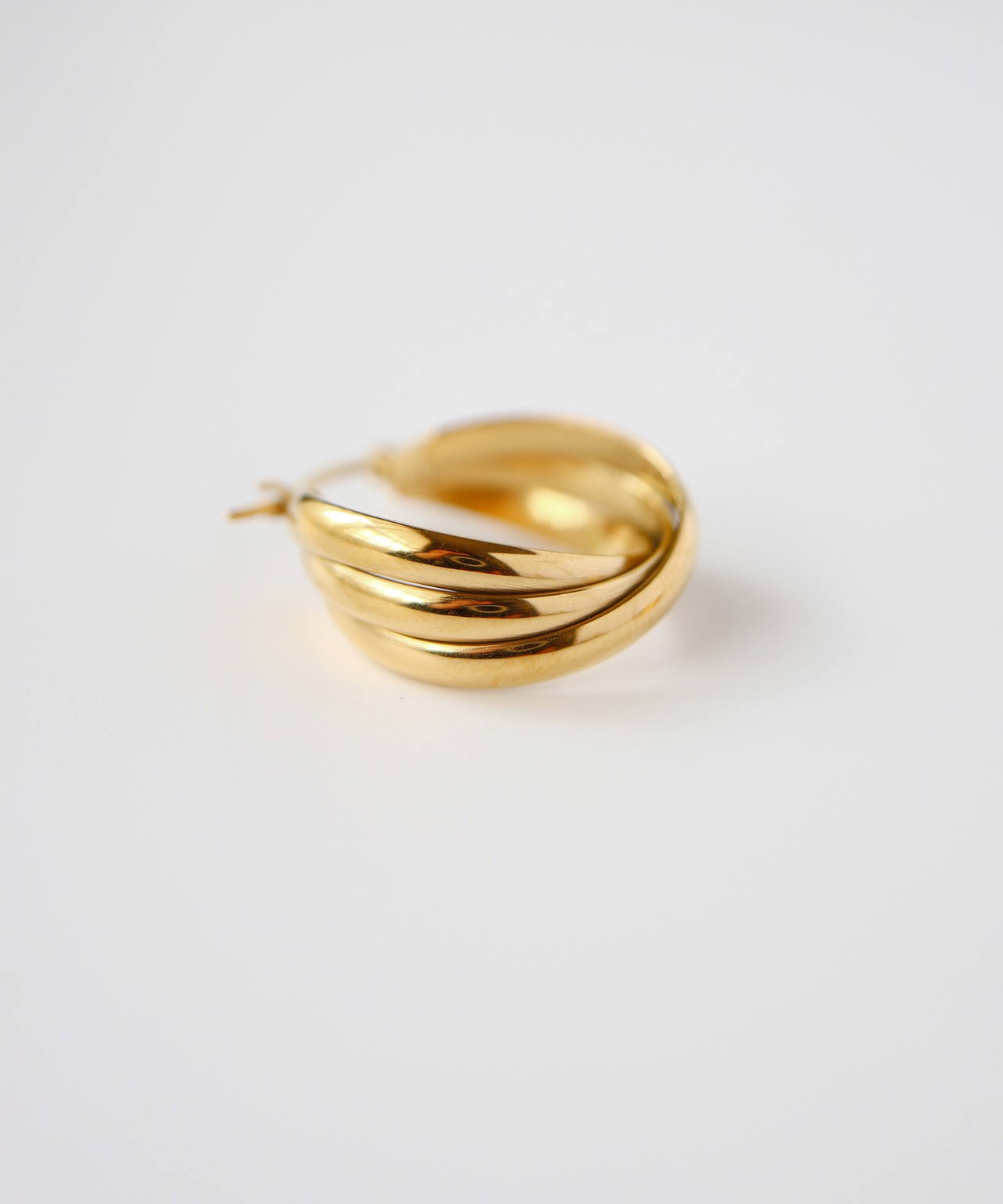 デザインフープピアスゴールド /019096
