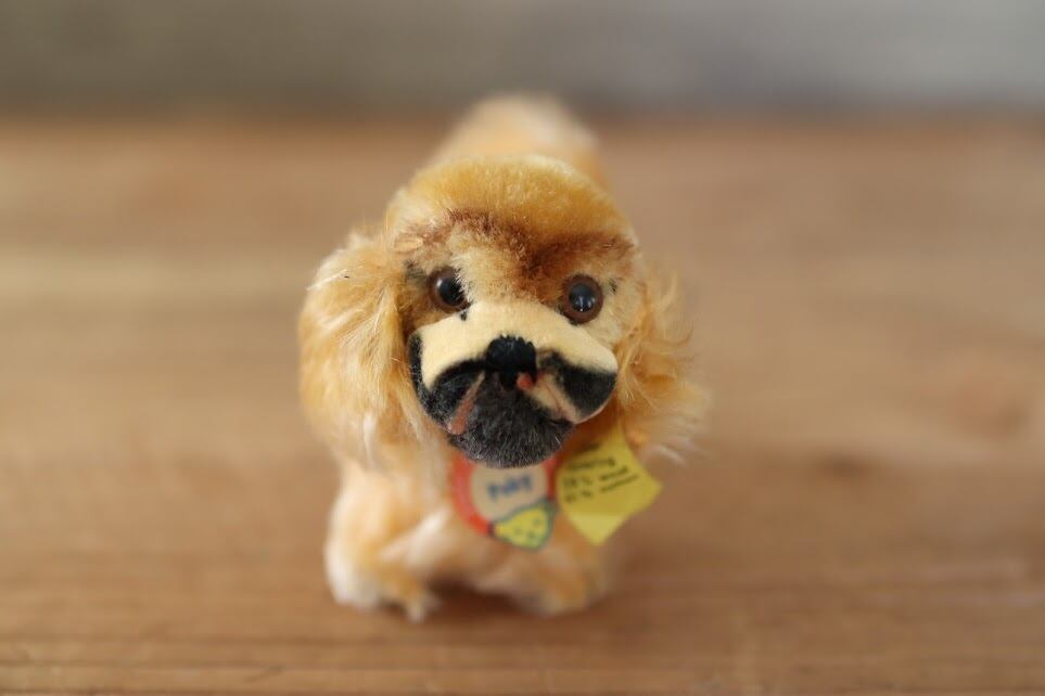 アンティーク シュタイフ 犬 ペキニーズ Peky ぷちアンティーク