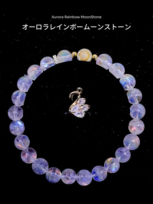お纏め確認用 建て直し ラブラドライト とお花のCZ のブレスレット