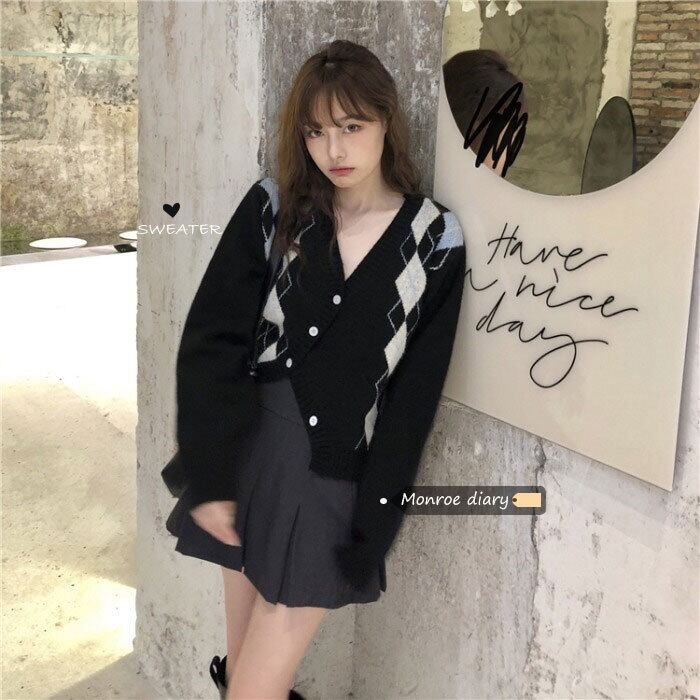 スタイルVネックセーター ジャケット スプリングニットブラウス 春物 モンロー44419305322