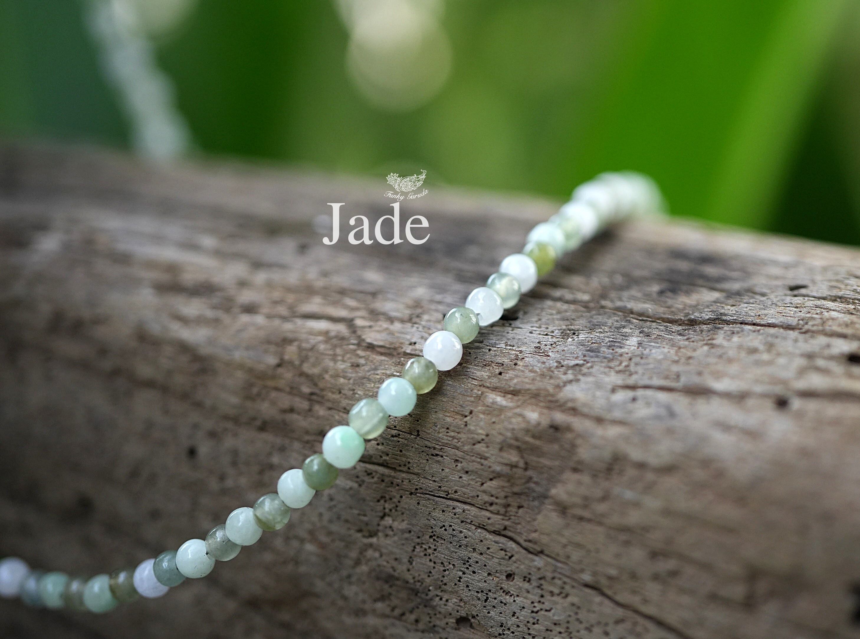 緑粒★ミャンマー翡翠★ビーズネックレス1472