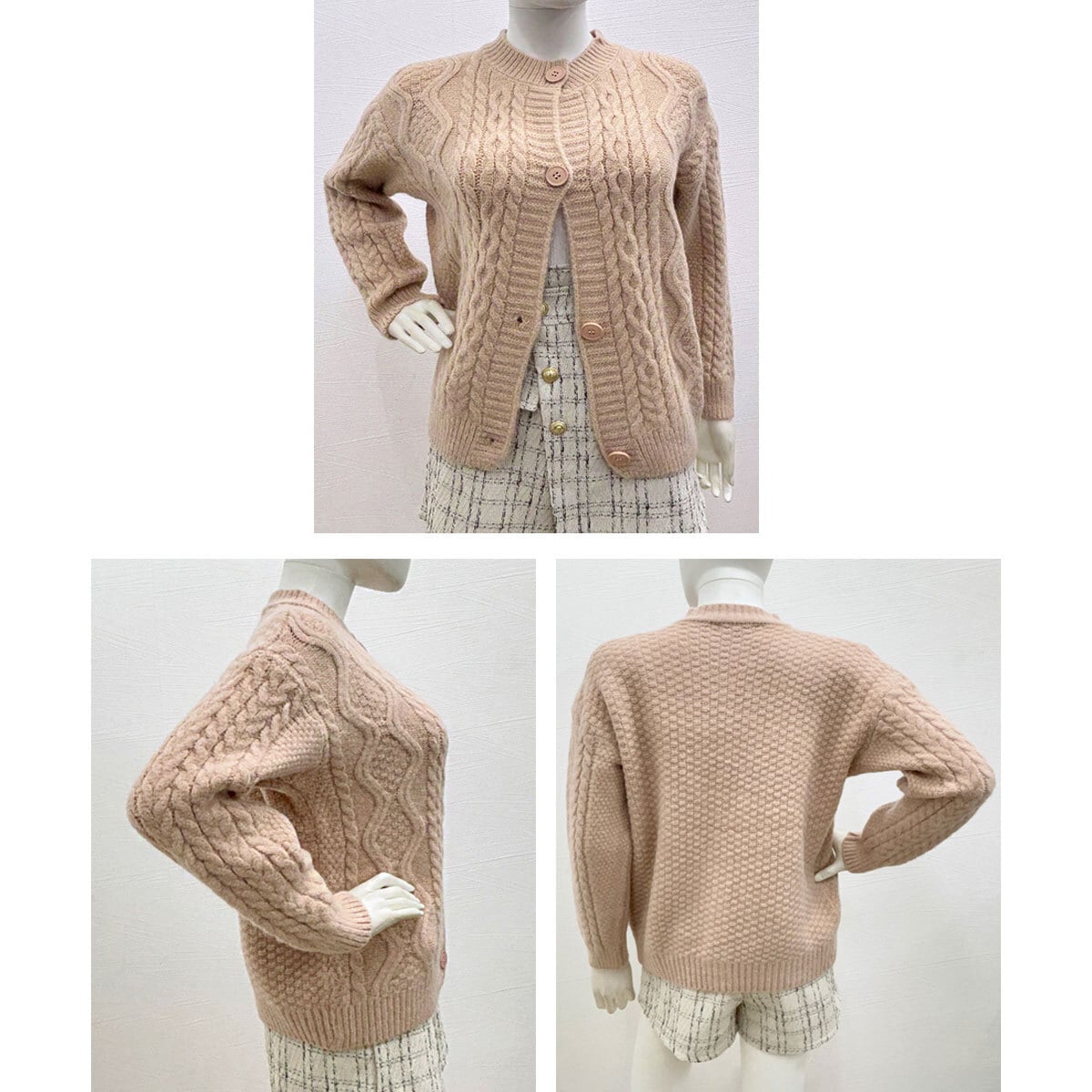 ケーブルニット カーディガン ざっくり編み レディース 秋冬 韓国 防寒 保温 おしゃれ きれいめ 大人 カジュアル ゆったり ドロップショルダー ケーブル編み ニットカーデ 大人可愛い 大人女子