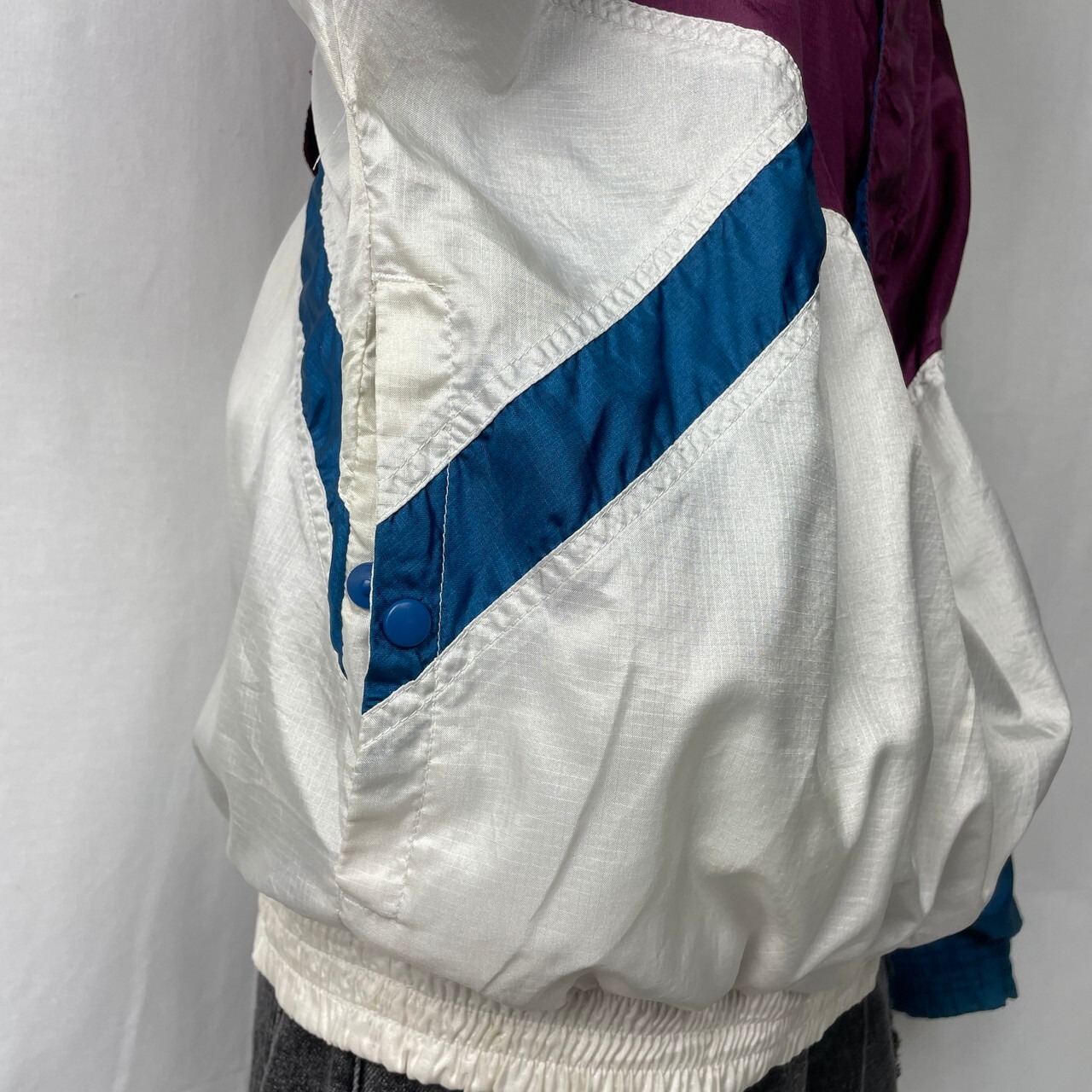 90年代 NIKE ナイキ 銀タグ 切替デザイン ナイロンプルオーバー 