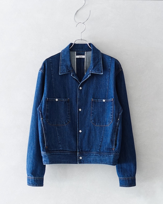 saby SHORT HORN JACKET - 11oz Monroe Denim - VINTAGE WASH