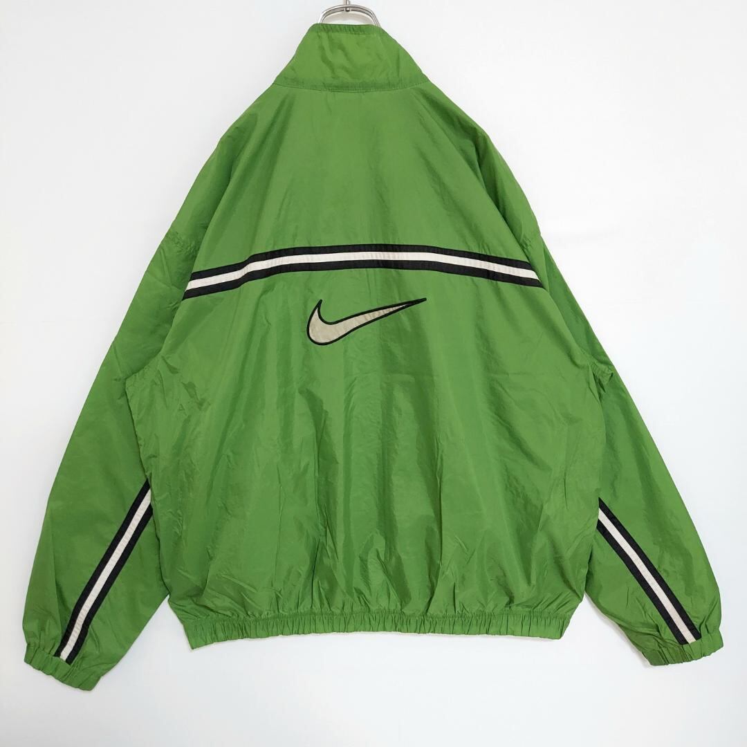 NIKE ナイキ ナイロンジャケット 刺繍 90s グリーン 緑 白 8795 | fuufu 