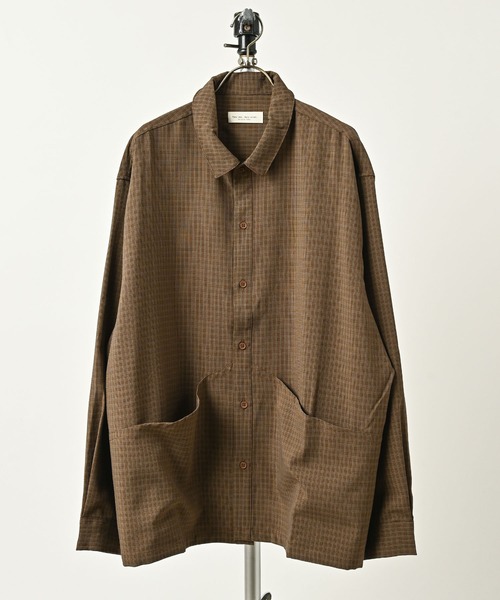 many men many mind Gun Club Check Wide-Pocket Shirt (BRN) M2625010