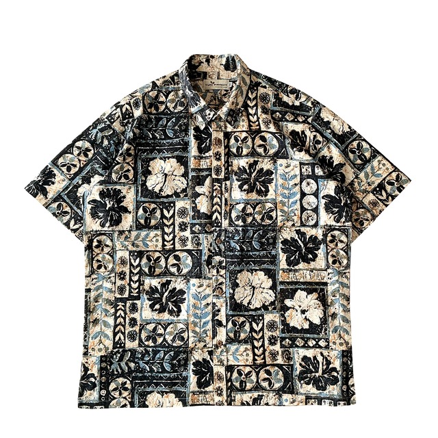 USED Aloha shirt / Two Paddles / size 2XL