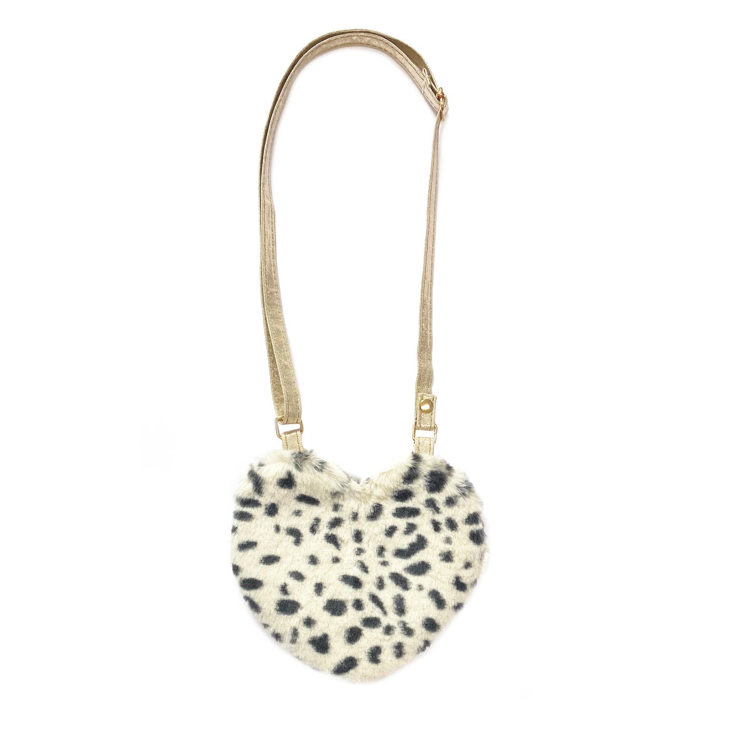 G1871L-Snow Leopard Love Heart Bag-LEOPARD