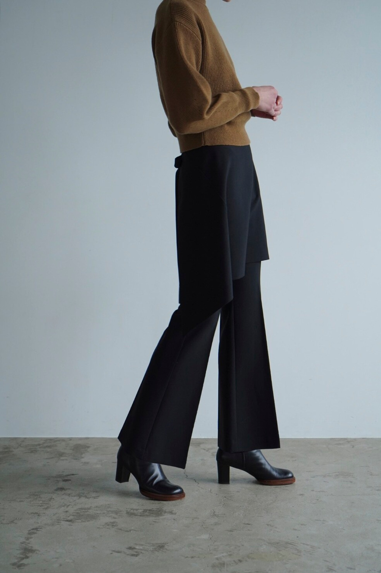 CLANE クラネ　ROLL SKIRT LAYERD PANTS