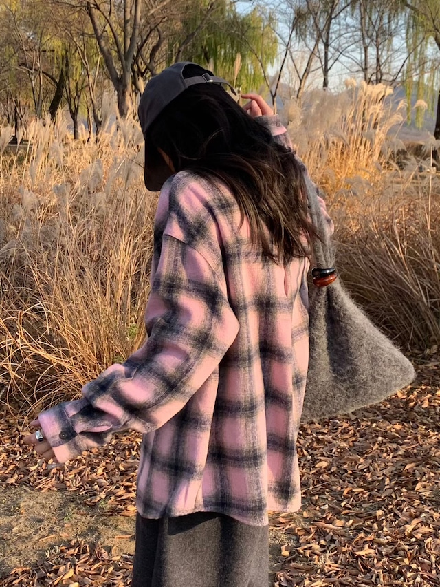 (予約) signature / Merry check shirt 2color