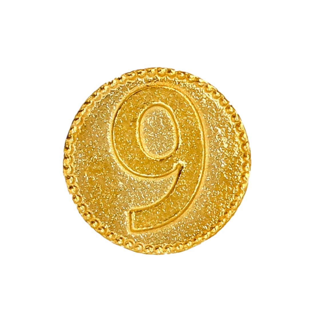 純金【9】コイン 約1g お守り 【JUNGOLD】