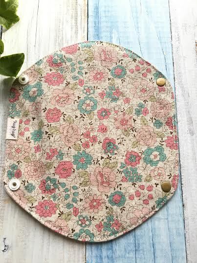 2つボタンライナー ロマンティックフラワーピンクブルー