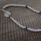 Mandi/マンディ Antique Beads Bracelet (White×Navy)