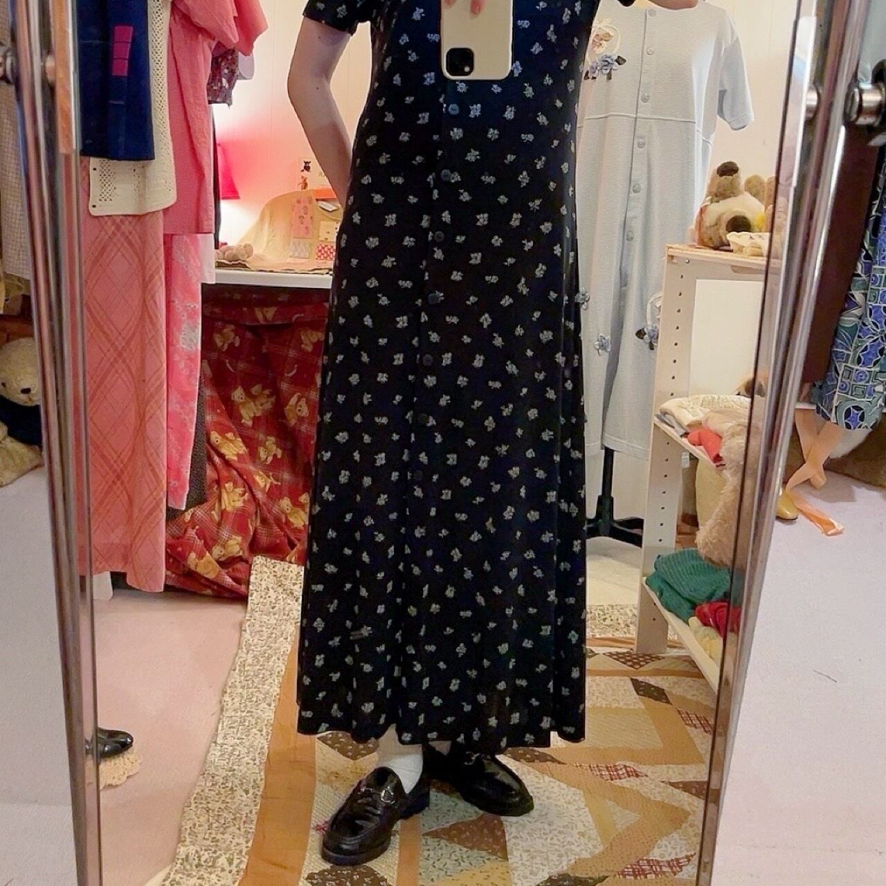 mini rose stand collar one-piece