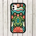 受注生産 iPhoneケース 花と植物の民芸装飾｜フォークアート PSYF018A