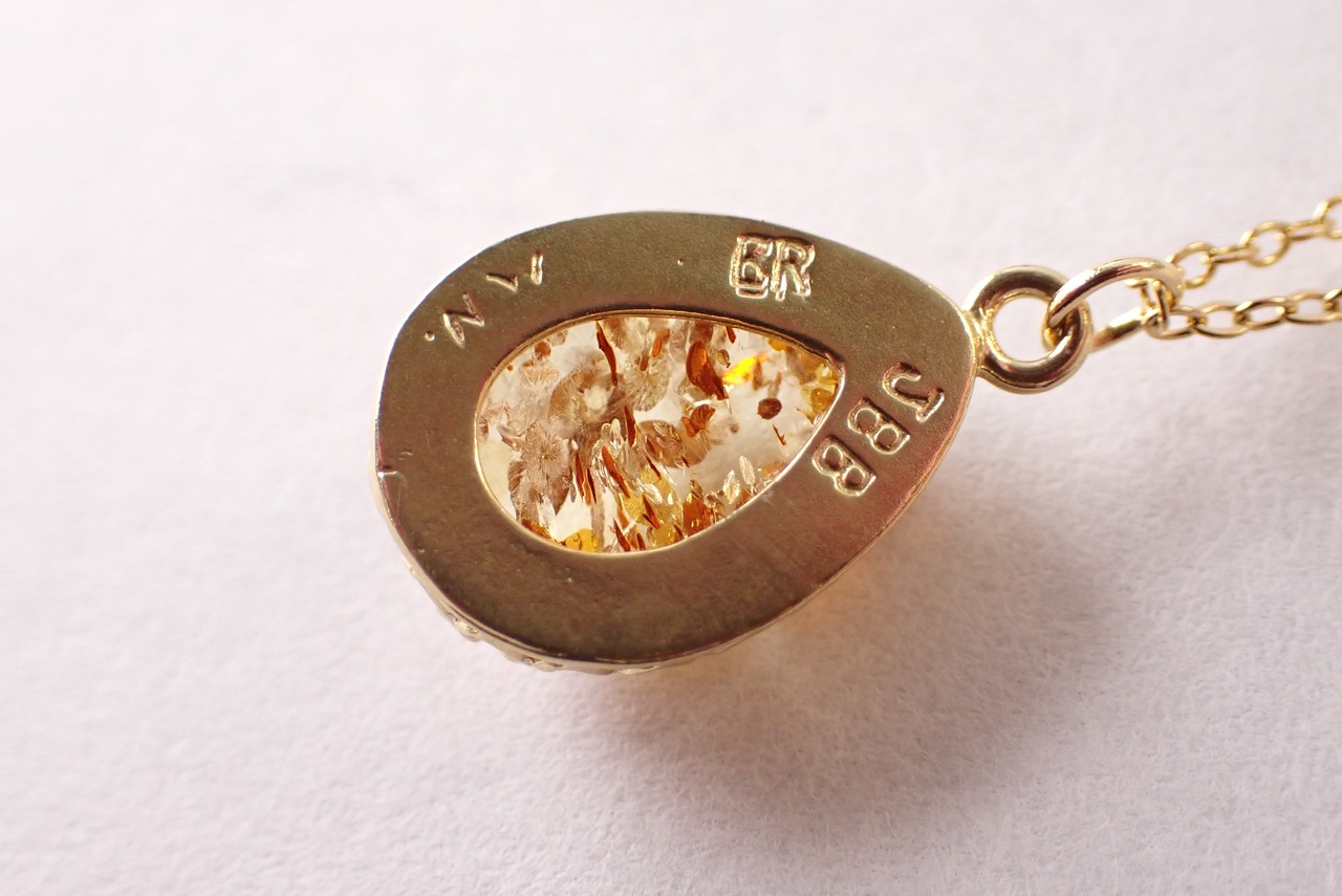 ワンポイントネックレス(バルティックアンバー)　2.58ct　[C6‐558]